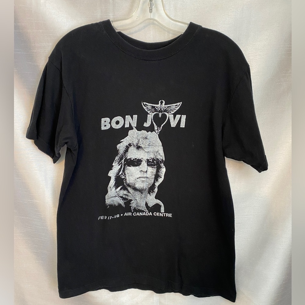 Bon Jovi Black T-Shirt Adult Med Air Canada Centre Concert - Picture 8 of 9
